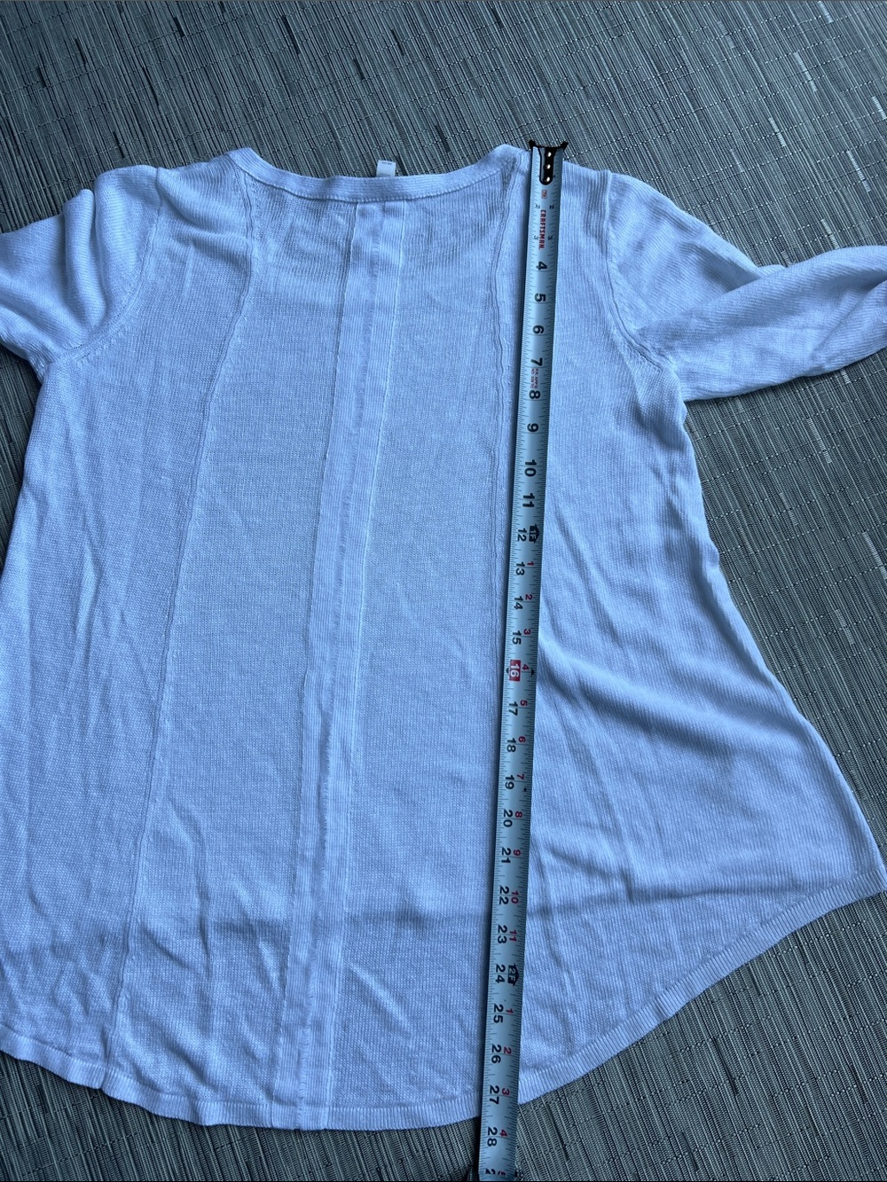 EILEEN FISHER White Organic Cotton High Low Top Medium - Picture 11 of 11
